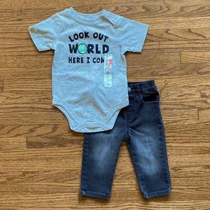 New shirt and used pants bundle